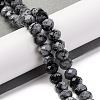 Natural Snowflake Obsidian Beads Strands G-K380-A12-01-2