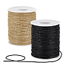 2 Rolls 2 Colors Waxed Cotton Cords YC-PH0001-52F-6
