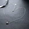925 Sterling Silver Cubic Zirconia Pendant Necklaces NJEW-BB18710-5