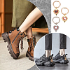 8Pcs 4 Styles Heart with Butterfly Alloy Enamel Shoe Charms HJEW-AB00731-6