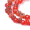 Handmade Millefiori Glass Bead Strands X-LAMP-J035-4mm-07-2