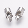 Tarnish Resistant 304 Stainless Steel Magnetic Clasps with Glue-in Ends X-STAS-E138-02P-2