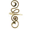 Boho Adjustable Brass Twisted Wire Wrapped Long Toe Rings FS-WGB3A04-01-5
