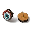 Wood Stud Earrings EJEW-Z054-02A-2