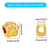 Tibetan Style Zinc Alloy Dog Paw Prints European Beads MPDL-PH0001-07-RS-3