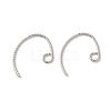 Rack Plating Brass Hoop Earrings Findings EJEW-R162-52P-1