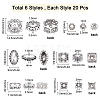 Tibetan Style Alloy Bead Caps TIBE-SC0001-25AS-2