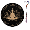 AHADEMAKER 1Pc Natural Rose Quartz Dowsing Pendulum Pendant DIY-GA0003-53I-1