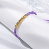 Polyester Cord Braided Bead Bracelets for Women BJEW-L698-01G-04-1