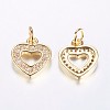 Long-Lasting Plated Brass Micro Pave Cubic Zirconia Charms ZIRC-F069-50G-2