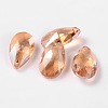 Faceted Teardrop Glass Pendants GLAA-O008-B11-1