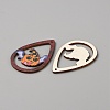 Halloween Theme Single Face Printed Aspen Wood Big Pendants WOOD-TAC0018-09D-2