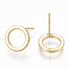 Brass Stud Earrings X-KK-S348-368-2