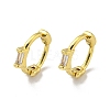 Brass Micro Pave Cubic Zirconia Hoop Earring EJEW-C088-01G-G-1