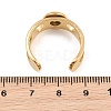 Hollow Heart 304 Stainless Steel Cuff Ring Components SA-CBA82C8-02A-G-3