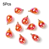 5Pcs UV Plating Acrylic Pendants FIND-YW0007-41E-1