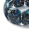 Dyed Natural Imperial Jasper & Synthetic Opal Stretch Bracelets BJEW-G702-05A-3