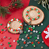 800Pcs 5 Colors Christmas Theme Opaque Plastic Beads KY-SP0001-09-4