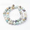 Natural Flower Amazonite Bead Strands G-G735-61-8mm-2