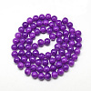 Baking Paint Crackle Glass Bead Strands X-DGLA-Q023-8mm-YS12-2