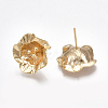 Brass Stud Earring Findings KK-S350-038G-2