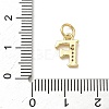 Brass Micro Pave Cubic Zirconia Charms KK-I382-03G-F-3