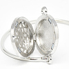 Brass Diffuser Locket Bangles BJEW-Q691-07-4