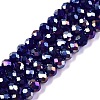 Electroplate Glass Beads Strands EGLA-A044-T6mm-B06-1