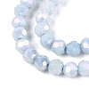 Anti-Tarnish Electroplate Glass Beads Strands EGLA-T021-4mm-15-07-3