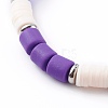 Handmade Polymer Clay Heishi Beaded Stretch Bracelets BJEW-JB06144-04-2