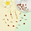 40Pcs 4 Colors Brass Pave K9 Glass Connector Charms KK-FS0002-07-5