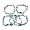Natural Larimar Nuggets Beaded Stretch Bracelets GG-CBAAAA7-01-3