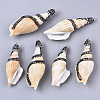 Natural Conch Shell Big Pendants X-SSHEL-T014-01-1