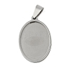 Non-Tarnish 201 Stainless Steel Pendant Cabochon Settings STAS-L279-012P-02-1