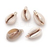 Electroplate Cowrie Shell Pendants BSHE-L037-04-1