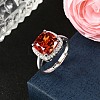 925 Sterling Silver Pave Cubic Zirconia Finger Rings RJEW-C138-01A-01-1