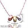 Real Rose Gold Plated Eco-Friendly Tin Alloy Rondelle Charm Pendant Necklaces For Women NJEW-BB13853-3