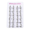 Non-Tarnish Polishing 304 Stainless Steel Spike Rivet Hoop Earrings for Women EJEW-M001-05P-3