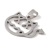 Non-Tarnish 201 Stainless Steel Pendants STAS-A094-14P-2