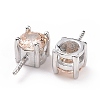 Rhodium Plated 925 Sterling Silver Peg Bails STER-D035-47P-02-3