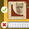 Wooden Square Frame Crochet Ruler DIY-WH0536-002-3