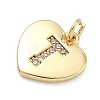 Brass Micro Pave Clear Cubic Zirconia Pendants KK-D229-01G-20-2