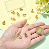 10Pcs 5 Colors Brass Micro Pave Cubic Zirconia Charms KK-CJ0004-08-4