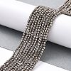 Electroplate Glass Beads Strands X-GLAA-H021-01A-FP12-3