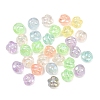 30Pcs Luminous Transparent Rainbow Iridescent Acrylic Beads LACR-YW0001-07-1