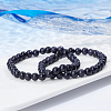 CHGCRAFT 4 Strands Synthetic Blue Goldstone Beads Strands G-CA0001-19-4