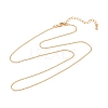 1MM Brass Ball Chain Necklaces for Women NJEW-Q351-01G-4