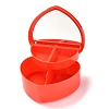 Heart Plastic Jewelry Boxes OBOX-F006-09A-3