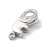 Rhodium Plated 925 Sterling Silver Lobster Claw Clasps STER-D003-59A-P-2