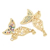 Brass Micro Pave Cubic Zirconia Pendants CU-CBA908F-05G-03-2